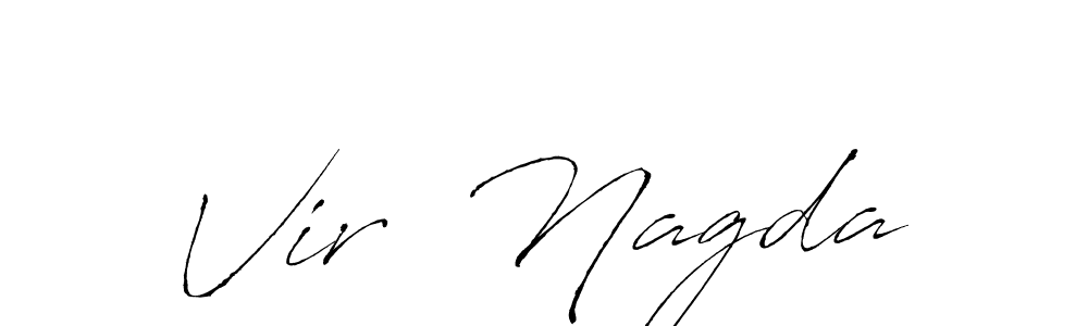 How to make Vir  Nagda name signature. Use Antro_Vectra style for creating short signs online. This is the latest handwritten sign. Vir  Nagda signature style 6 images and pictures png