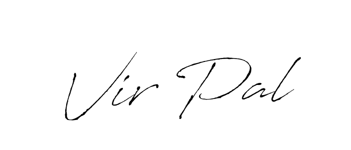 Make a beautiful signature design for name Vir Pal. With this signature (Antro_Vectra) style, you can create a handwritten signature for free. Vir Pal signature style 6 images and pictures png