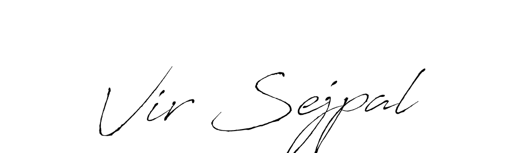 Similarly Antro_Vectra is the best handwritten signature design. Signature creator online .You can use it as an online autograph creator for name Vir Sejpal. Vir Sejpal signature style 6 images and pictures png