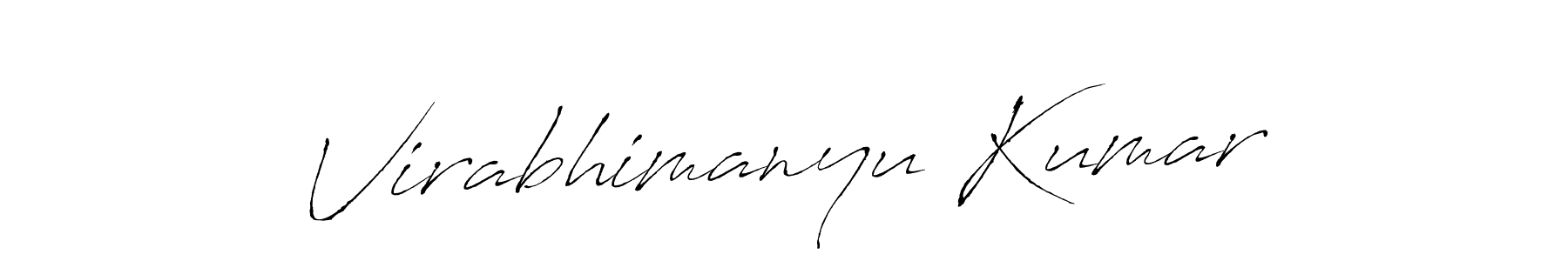 Antro_Vectra is a professional signature style that is perfect for those who want to add a touch of class to their signature. It is also a great choice for those who want to make their signature more unique. Get Virabhimanyu Kumar name to fancy signature for free. Virabhimanyu Kumar signature style 6 images and pictures png