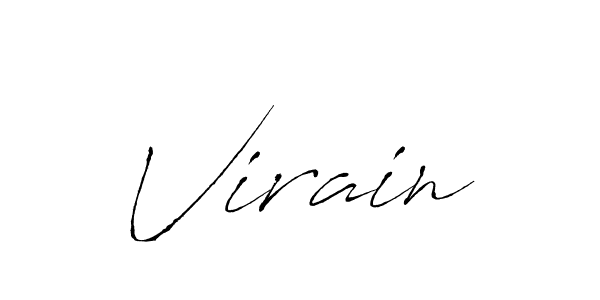Use a signature maker to create a handwritten signature online. With this signature software, you can design (Antro_Vectra) your own signature for name Virain. Virain signature style 6 images and pictures png