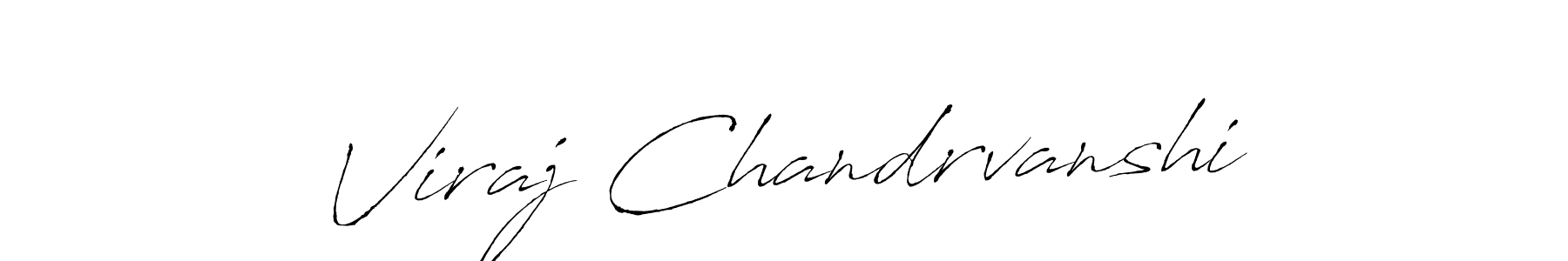 How to make Viraj Chandrvanshi name signature. Use Antro_Vectra style for creating short signs online. This is the latest handwritten sign. Viraj Chandrvanshi signature style 6 images and pictures png