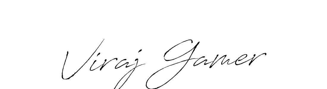 Also You can easily find your signature by using the search form. We will create Viraj Gamer name handwritten signature images for you free of cost using Antro_Vectra sign style. Viraj Gamer signature style 6 images and pictures png