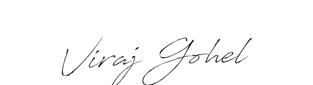 Viraj Gohel stylish signature style. Best Handwritten Sign (Antro_Vectra) for my name. Handwritten Signature Collection Ideas for my name Viraj Gohel. Viraj Gohel signature style 6 images and pictures png