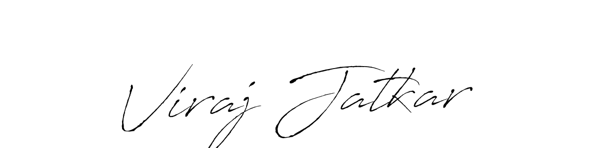 How to make Viraj Jatkar name signature. Use Antro_Vectra style for creating short signs online. This is the latest handwritten sign. Viraj Jatkar signature style 6 images and pictures png