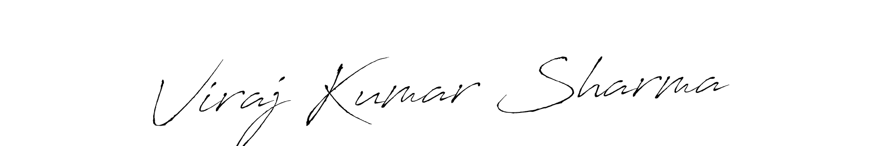 How to make Viraj Kumar Sharma name signature. Use Antro_Vectra style for creating short signs online. This is the latest handwritten sign. Viraj Kumar Sharma signature style 6 images and pictures png