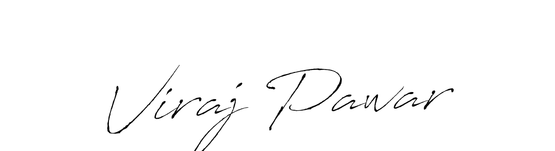 How to make Viraj Pawar name signature. Use Antro_Vectra style for creating short signs online. This is the latest handwritten sign. Viraj Pawar signature style 6 images and pictures png
