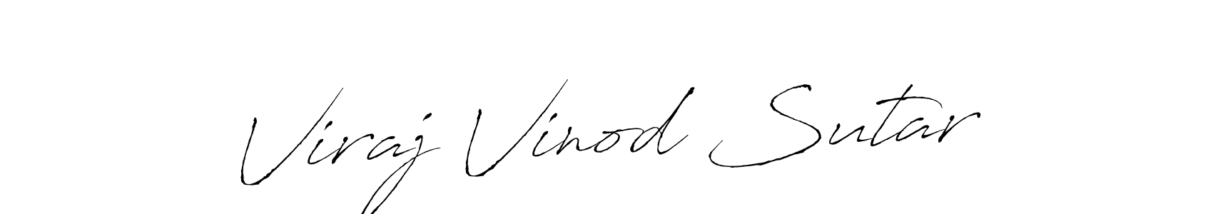 Make a beautiful signature design for name Viraj Vinod Sutar. With this signature (Antro_Vectra) style, you can create a handwritten signature for free. Viraj Vinod Sutar signature style 6 images and pictures png
