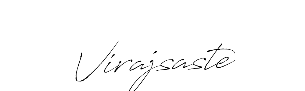 Make a beautiful signature design for name Virajsaste. With this signature (Antro_Vectra) style, you can create a handwritten signature for free. Virajsaste signature style 6 images and pictures png