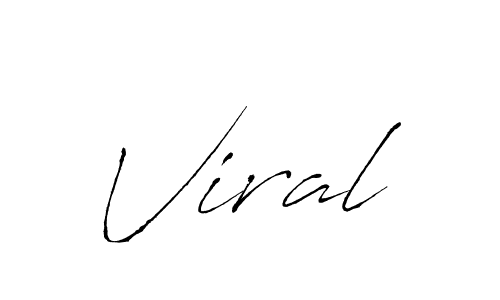 How to make Viral signature? Antro_Vectra is a professional autograph style. Create handwritten signature for Viral name. Viral signature style 6 images and pictures png