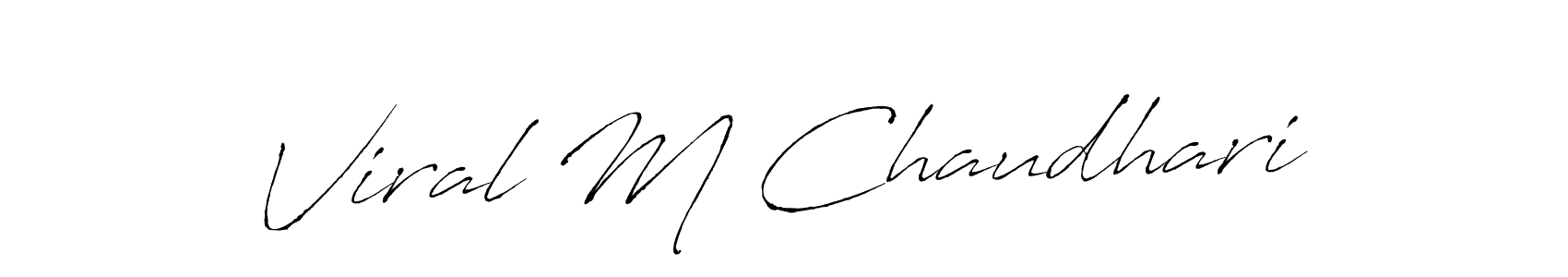 You should practise on your own different ways (Antro_Vectra) to write your name (Viral M Chaudhari) in signature. don't let someone else do it for you. Viral M Chaudhari signature style 6 images and pictures png