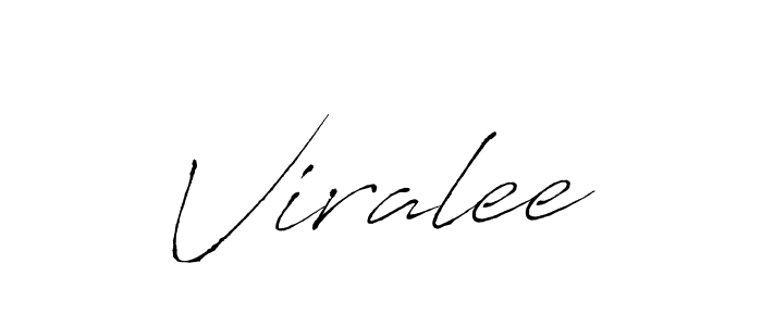 Make a beautiful signature design for name Viralee. With this signature (Antro_Vectra) style, you can create a handwritten signature for free. Viralee signature style 6 images and pictures png