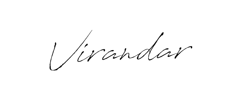 Design your own signature with our free online signature maker. With this signature software, you can create a handwritten (Antro_Vectra) signature for name Virandar. Virandar signature style 6 images and pictures png