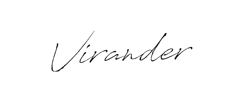Antro_Vectra is a professional signature style that is perfect for those who want to add a touch of class to their signature. It is also a great choice for those who want to make their signature more unique. Get Virander name to fancy signature for free. Virander signature style 6 images and pictures png