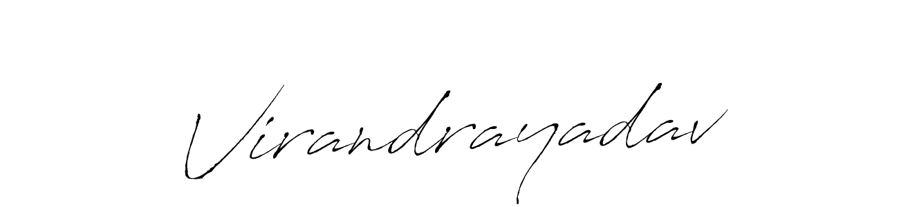 Use a signature maker to create a handwritten signature online. With this signature software, you can design (Antro_Vectra) your own signature for name Virandrayadav. Virandrayadav signature style 6 images and pictures png