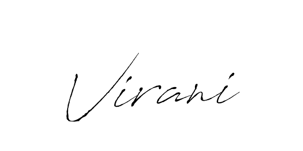 Design your own signature with our free online signature maker. With this signature software, you can create a handwritten (Antro_Vectra) signature for name Virani. Virani signature style 6 images and pictures png