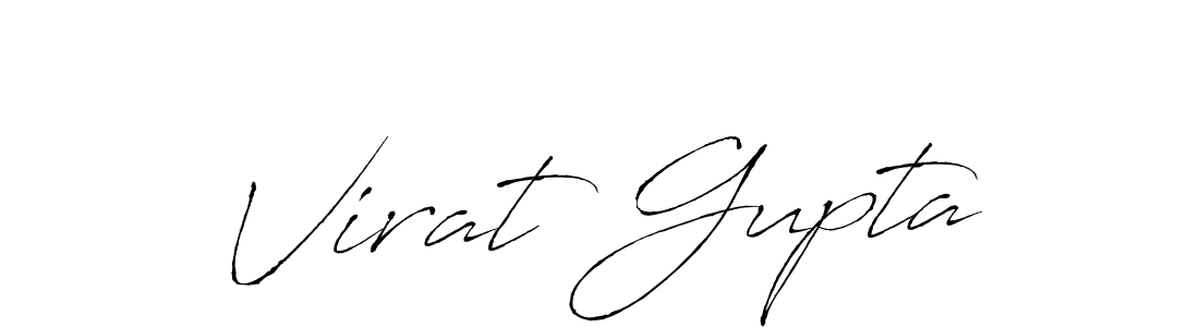 Make a beautiful signature design for name Virat Gupta. With this signature (Antro_Vectra) style, you can create a handwritten signature for free. Virat Gupta signature style 6 images and pictures png