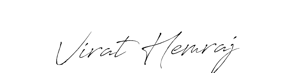 Create a beautiful signature design for name Virat Hemraj. With this signature (Antro_Vectra) fonts, you can make a handwritten signature for free. Virat Hemraj signature style 6 images and pictures png