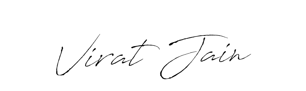 Create a beautiful signature design for name Virat Jain. With this signature (Antro_Vectra) fonts, you can make a handwritten signature for free. Virat Jain signature style 6 images and pictures png