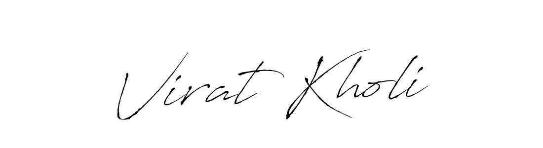 Make a beautiful signature design for name Virat Kholi. With this signature (Antro_Vectra) style, you can create a handwritten signature for free. Virat Kholi signature style 6 images and pictures png