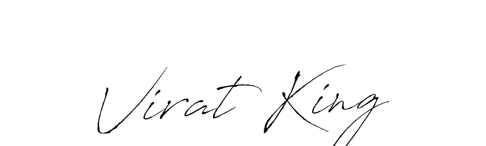 Antro_Vectra is a professional signature style that is perfect for those who want to add a touch of class to their signature. It is also a great choice for those who want to make their signature more unique. Get Virat King name to fancy signature for free. Virat King signature style 6 images and pictures png