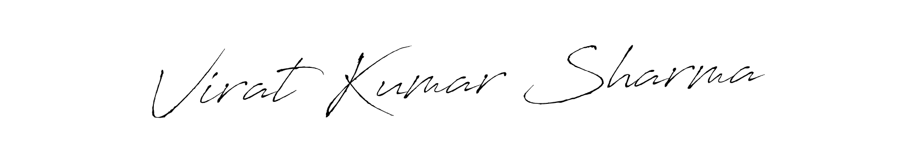 The best way (Antro_Vectra) to make a short signature is to pick only two or three words in your name. The name Virat Kumar Sharma include a total of six letters. For converting this name. Virat Kumar Sharma signature style 6 images and pictures png