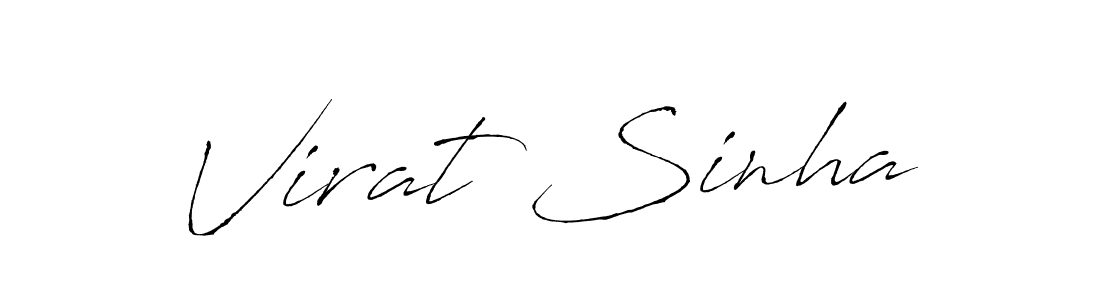 Make a beautiful signature design for name Virat Sinha. With this signature (Antro_Vectra) style, you can create a handwritten signature for free. Virat Sinha signature style 6 images and pictures png