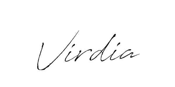 Create a beautiful signature design for name Virdia. With this signature (Antro_Vectra) fonts, you can make a handwritten signature for free. Virdia signature style 6 images and pictures png