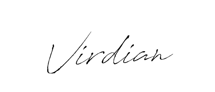 Virdian stylish signature style. Best Handwritten Sign (Antro_Vectra) for my name. Handwritten Signature Collection Ideas for my name Virdian. Virdian signature style 6 images and pictures png