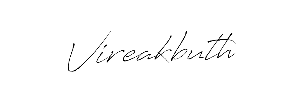 How to make Vireakbuth signature? Antro_Vectra is a professional autograph style. Create handwritten signature for Vireakbuth name. Vireakbuth signature style 6 images and pictures png