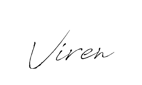 Create a beautiful signature design for name Viren. With this signature (Antro_Vectra) fonts, you can make a handwritten signature for free. Viren signature style 6 images and pictures png