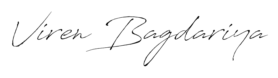 Achieve flawless digital penmanship with Viren Bagdariya name in Antro_Vectra font. The perfect tool for creating online signatures. Viren Bagdariya signature style 6 images and pictures png