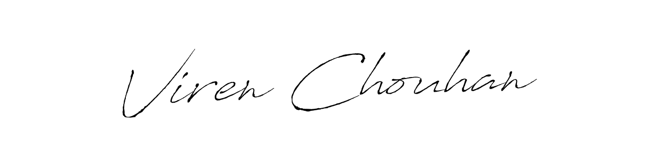 Design your own signature with our free online signature maker. With this signature software, you can create a handwritten (Antro_Vectra) signature for name Viren Chouhan. Viren Chouhan signature style 6 images and pictures png