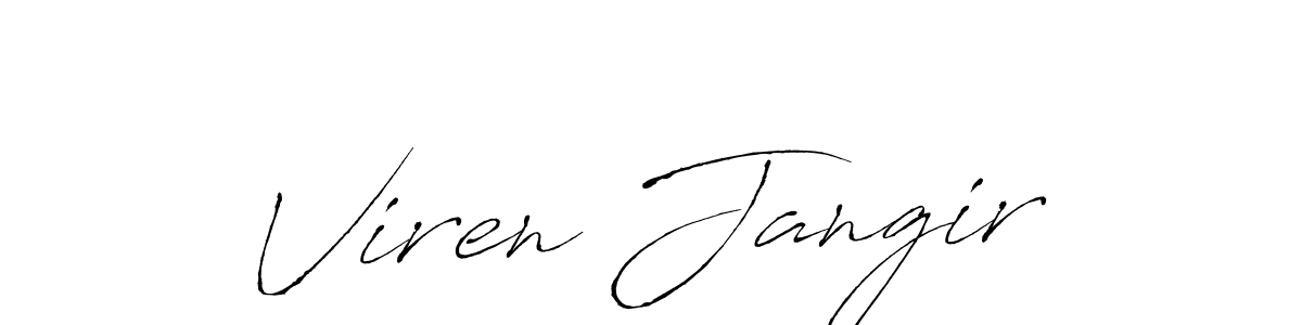 Similarly Antro_Vectra is the best handwritten signature design. Signature creator online .You can use it as an online autograph creator for name Viren Jangir. Viren Jangir signature style 6 images and pictures png