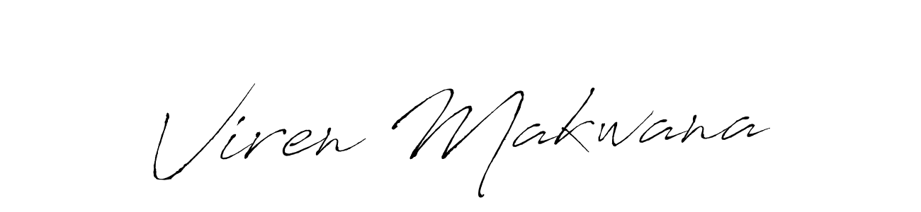 Viren Makwana stylish signature style. Best Handwritten Sign (Antro_Vectra) for my name. Handwritten Signature Collection Ideas for my name Viren Makwana. Viren Makwana signature style 6 images and pictures png