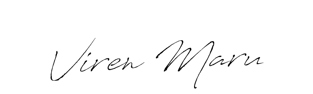 Design your own signature with our free online signature maker. With this signature software, you can create a handwritten (Antro_Vectra) signature for name Viren Maru. Viren Maru signature style 6 images and pictures png