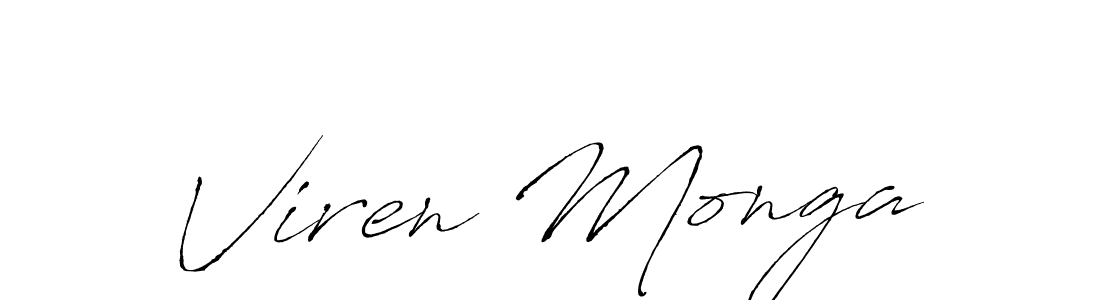 Viren Monga stylish signature style. Best Handwritten Sign (Antro_Vectra) for my name. Handwritten Signature Collection Ideas for my name Viren Monga. Viren Monga signature style 6 images and pictures png