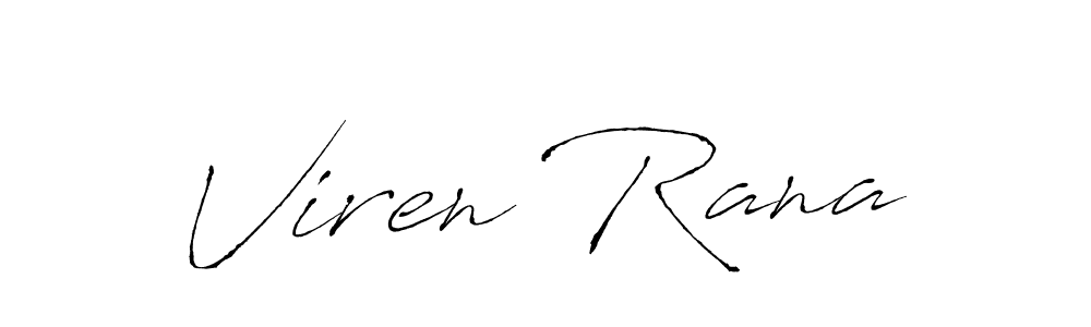 Viren Rana stylish signature style. Best Handwritten Sign (Antro_Vectra) for my name. Handwritten Signature Collection Ideas for my name Viren Rana. Viren Rana signature style 6 images and pictures png