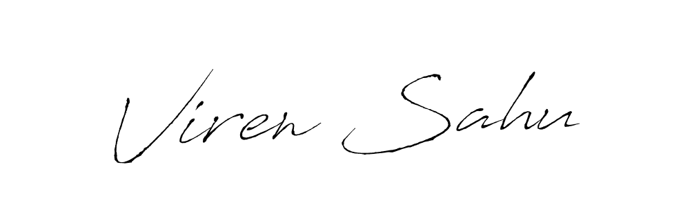Viren Sahu stylish signature style. Best Handwritten Sign (Antro_Vectra) for my name. Handwritten Signature Collection Ideas for my name Viren Sahu. Viren Sahu signature style 6 images and pictures png