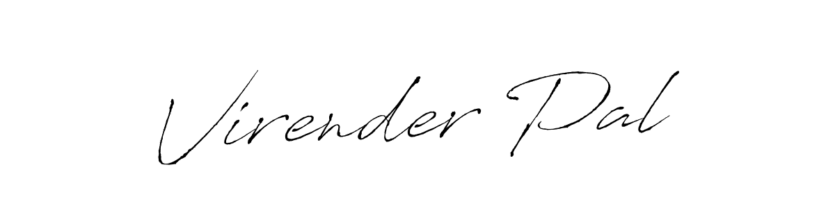 Create a beautiful signature design for name Virender Pal. With this signature (Antro_Vectra) fonts, you can make a handwritten signature for free. Virender Pal signature style 6 images and pictures png