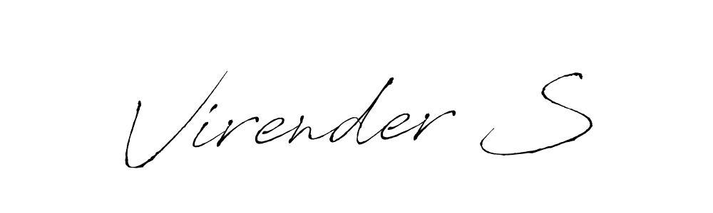 It looks lik you need a new signature style for name Virender S. Design unique handwritten (Antro_Vectra) signature with our free signature maker in just a few clicks. Virender S signature style 6 images and pictures png