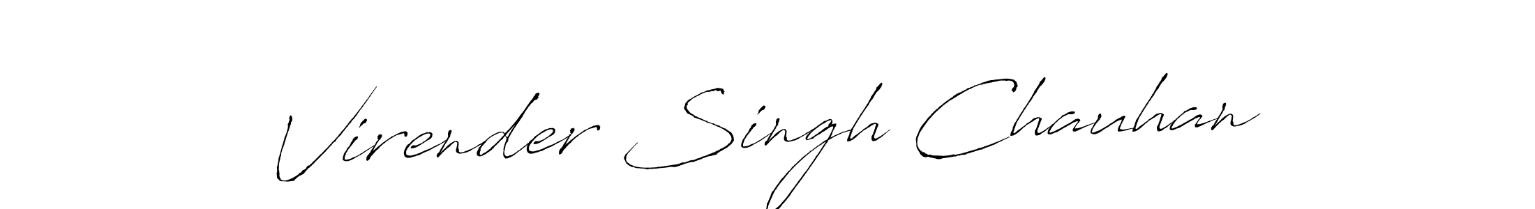 Use a signature maker to create a handwritten signature online. With this signature software, you can design (Antro_Vectra) your own signature for name Virender Singh Chauhan. Virender Singh Chauhan signature style 6 images and pictures png