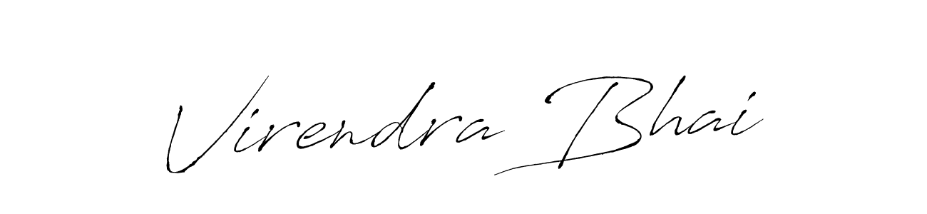 Create a beautiful signature design for name Virendra Bhai. With this signature (Antro_Vectra) fonts, you can make a handwritten signature for free. Virendra Bhai signature style 6 images and pictures png