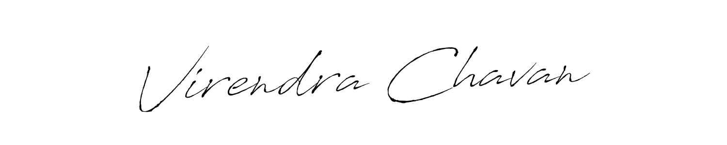 Create a beautiful signature design for name Virendra Chavan. With this signature (Antro_Vectra) fonts, you can make a handwritten signature for free. Virendra Chavan signature style 6 images and pictures png