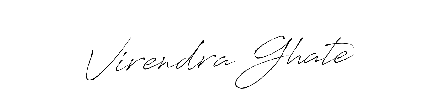 Virendra Ghate stylish signature style. Best Handwritten Sign (Antro_Vectra) for my name. Handwritten Signature Collection Ideas for my name Virendra Ghate. Virendra Ghate signature style 6 images and pictures png