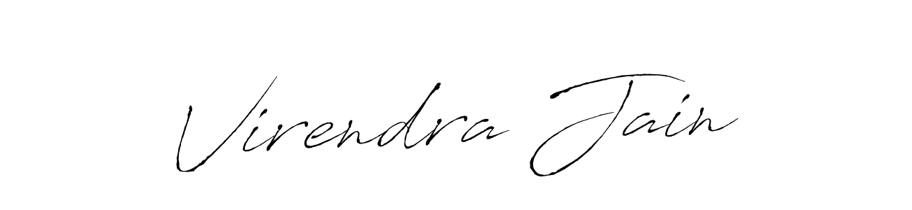 How to make Virendra Jain name signature. Use Antro_Vectra style for creating short signs online. This is the latest handwritten sign. Virendra Jain signature style 6 images and pictures png