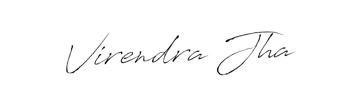 How to make Virendra Jha signature? Antro_Vectra is a professional autograph style. Create handwritten signature for Virendra Jha name. Virendra Jha signature style 6 images and pictures png