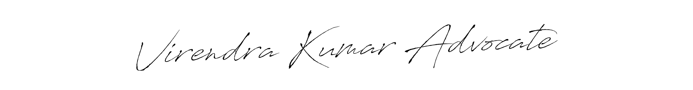 Virendra Kumar Advocate stylish signature style. Best Handwritten Sign (Antro_Vectra) for my name. Handwritten Signature Collection Ideas for my name Virendra Kumar Advocate. Virendra Kumar Advocate signature style 6 images and pictures png