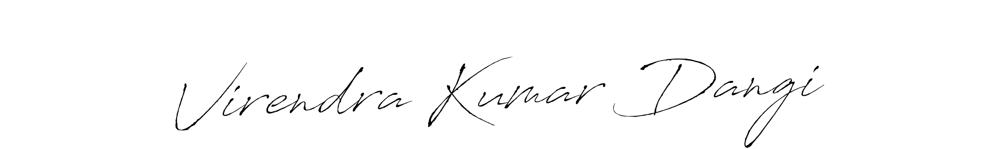 Design your own signature with our free online signature maker. With this signature software, you can create a handwritten (Antro_Vectra) signature for name Virendra Kumar Dangi. Virendra Kumar Dangi signature style 6 images and pictures png