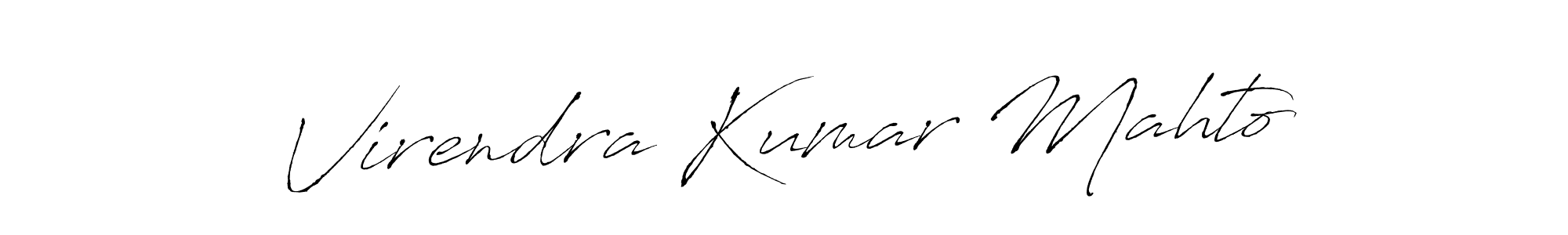 Create a beautiful signature design for name Virendra Kumar Mahto. With this signature (Antro_Vectra) fonts, you can make a handwritten signature for free. Virendra Kumar Mahto signature style 6 images and pictures png